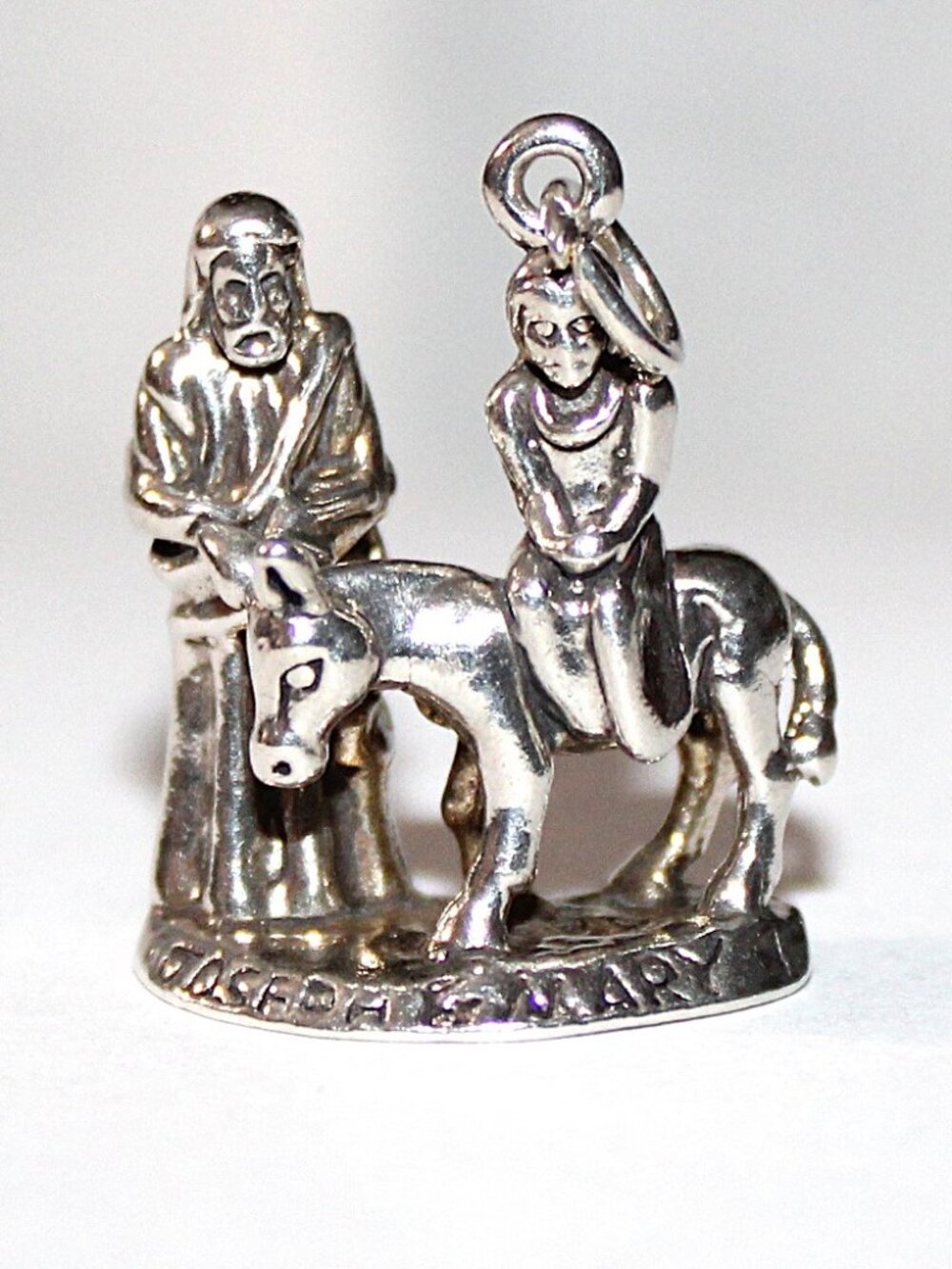 Sterling Silver Holy Family Charm 8 Grams